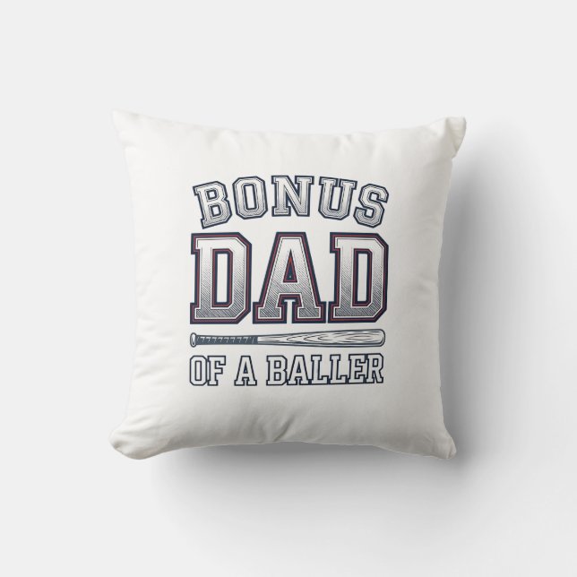 Coussin Bonus Dad of a Baller Vintage Sports Shirt Design_ (Recto)