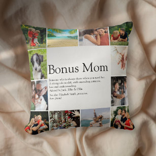 Coussin Bonus Mom Définition 12 Photo Collage