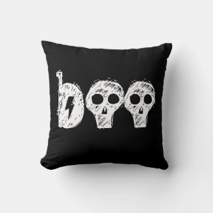 Coussin "Boo" Black Halloween Jeu d'oreiller