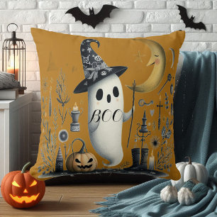 Coussin Boo Halloween Ghost Starry Night demi-lune Jack
