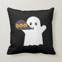Boo Halloween orange et blanc