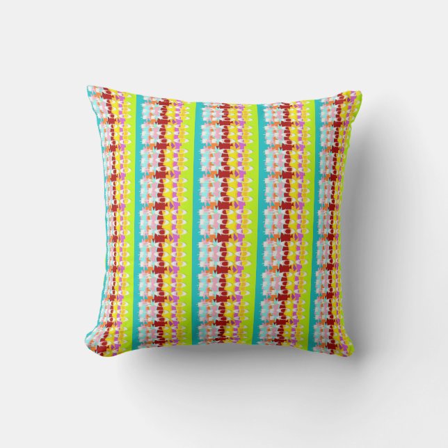 Coussin Boo Hoo design couleurs flash texte blanc polaire (Recto)