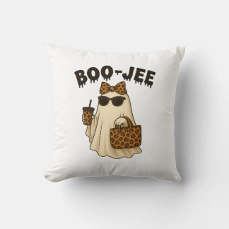 Coussin BOO-JEE Leopard Print Ghost Throw Pillow 