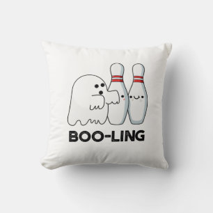 Coussin Boo-ling Funny Halloween Bowling Ghost Pun