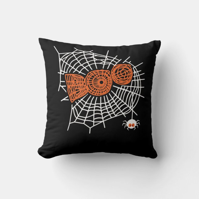 Coussin Boo Spider Web Funny mignon Spider Web Graphique (Recto)