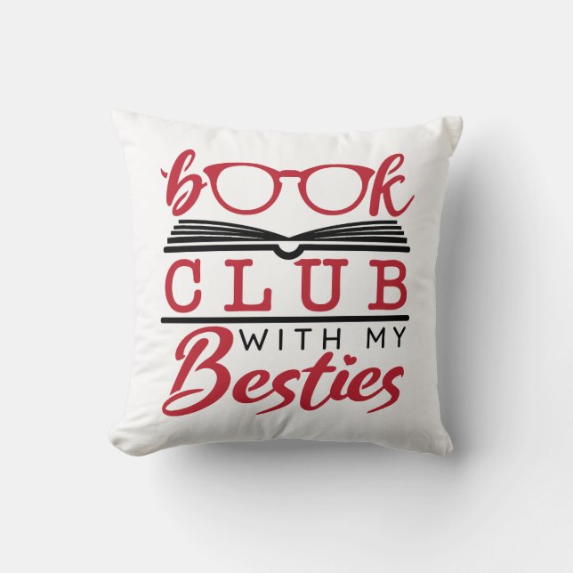 Coussin Book Club avec My Besties (Recto)