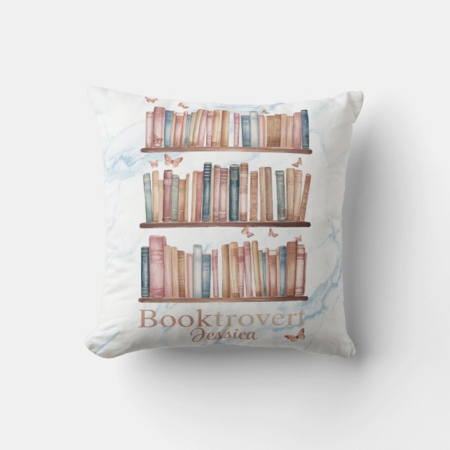 Coussin Booktrovert Watercolor Classic Book-Lover (Recto)