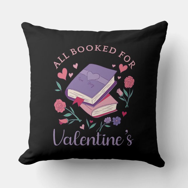 Coussin Bookworm - Tous réservés pour Valentine's II (Recto)