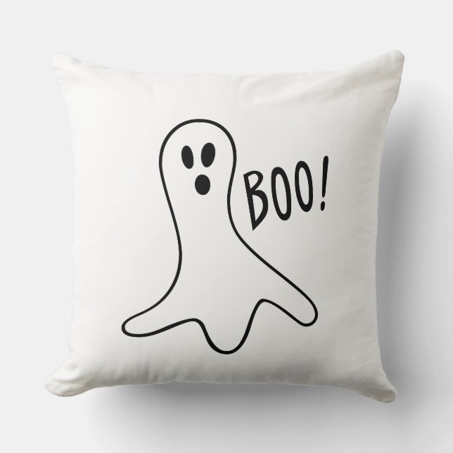 Coussin Boom mignon fantôme Halloween (Recto)