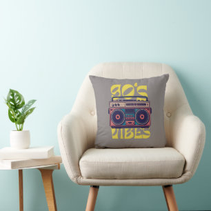 Coussin Boombox vintage de la vibe des années 90