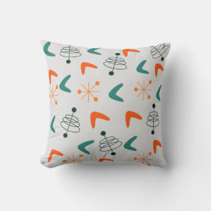 Coussin Boomerangs atomiques modernes du milieu du siècle
