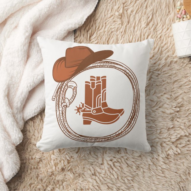 Coussin Boot Boho Cowboy Ouest (Couverture)