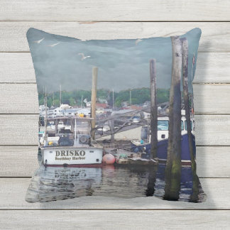 Coussin Boothbay Harbour Maine Boats Extérieur Jeu d'oreil