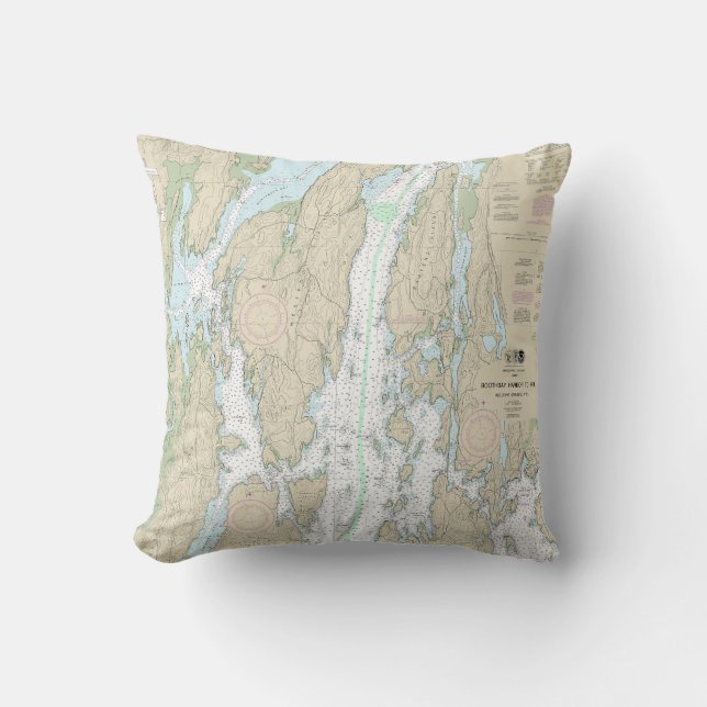 Coussin Boothbay Harbour to Bath Carte marine 13296 (Recto)