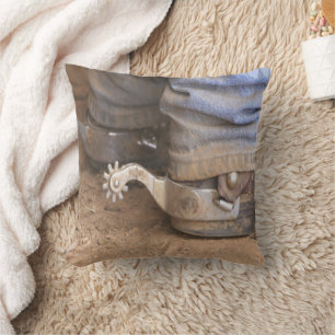 Coussin Boots Et Épouses De L'Ouest De Cowboy