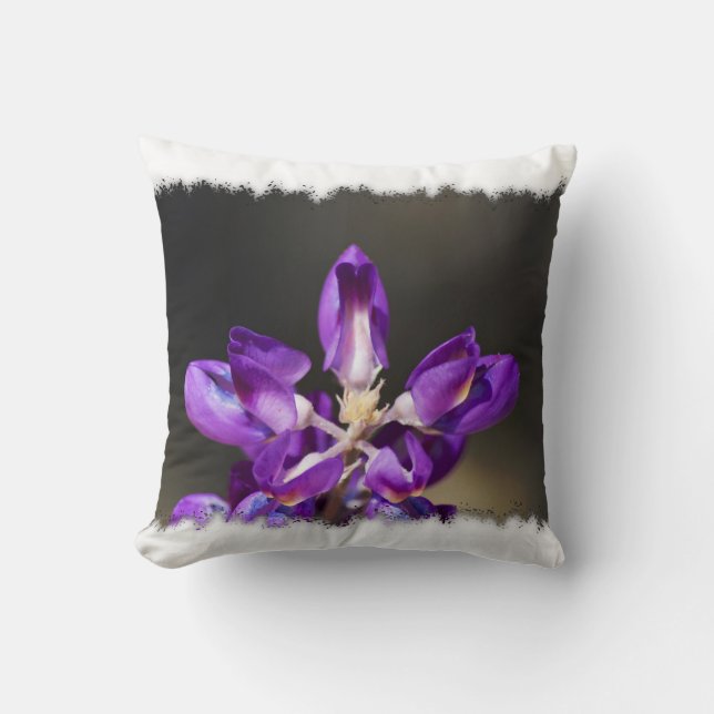 Coussin Bord blanc Lupine Wonder (Recto)