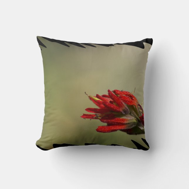 Coussin Bord noir de pinceau indien (Recto)