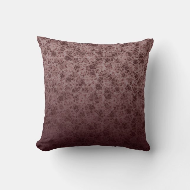 Coussin Bordeaux flowers degraded pillow (Recto)