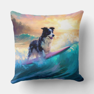 Coussin Bordure Collie Beach Plage Plage Plage de surf Pei