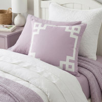 Bordure grecque violet et blanc lilas