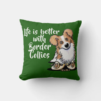 Coussin Bordure KiniArt Collie