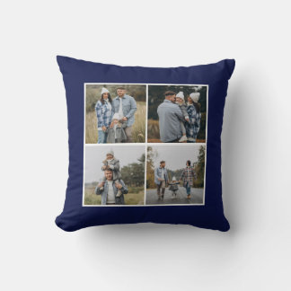 Coussin Bordure Navy 4x2 Photos Créez Votre Propre Collage