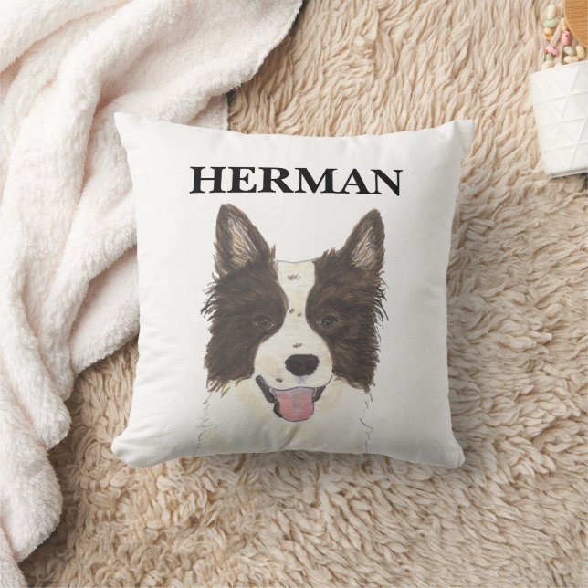 Coussin Bordure personnalisée Collie (Couverture)