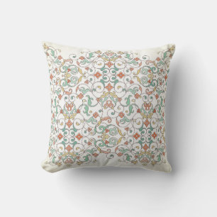 Coussin Bordure vintage et transparente dans le style orie