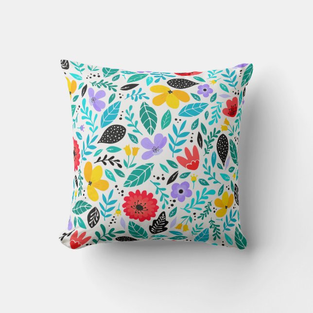 Coussin Bordures Florales Classiques (Recto)