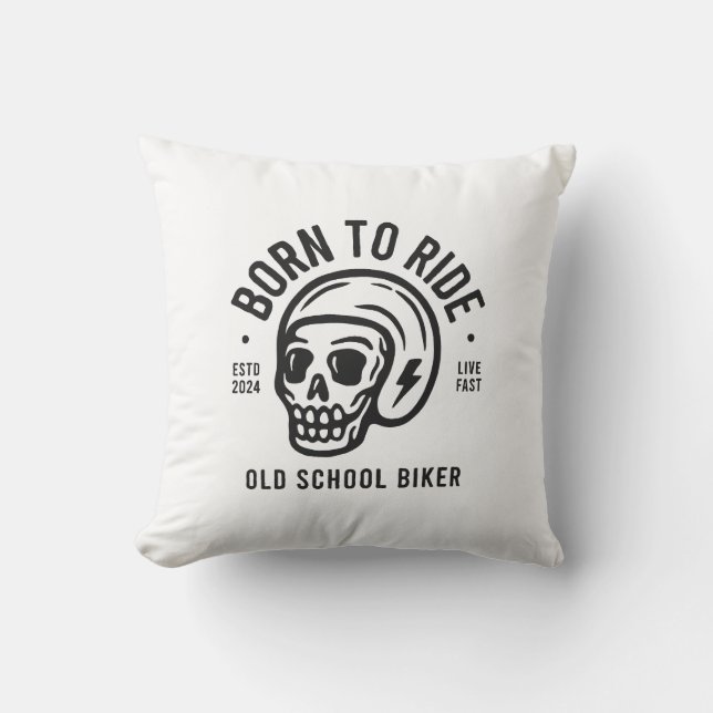 Coussin Born to Ride (Recto)