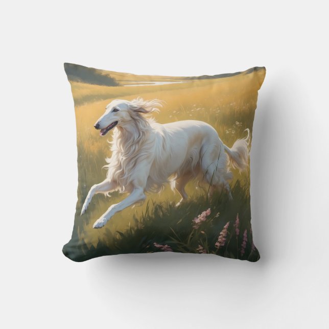 Coussin Borzoi Elegant race Jeu d'oreiller (Recto)