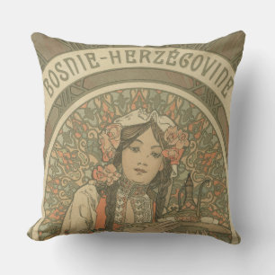 Coussin Bosnie-Herzégovine par Alphonse Mucha (1900)