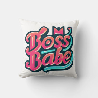 Coussin Boss Babe Vibes : Habilitation Jeu d'oreiller