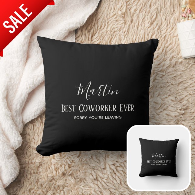 Coussin Boss Coworker quittant AJOUTER Devis Drôle, Person (Créateur téléchargé)