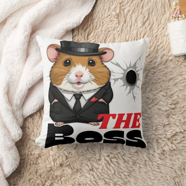 Coussin Boss Hamster Kawaii (Couverture)