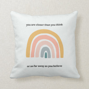 Coussin BossLady Rules Rainbow Motivational Mindset Citati