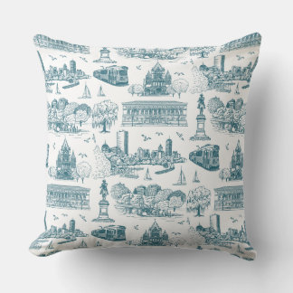 Coussin Boston Toile (éd. anniversaire) bleu/blanc
