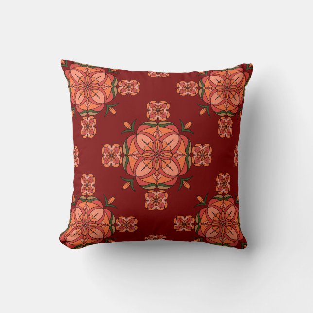 Coussin Botanic Bloom Throw Pillow (Recto)