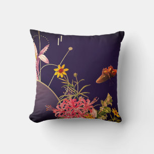 Coussin Botanique artistique   Cat's Claw & Butterfly