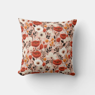 Coussin Botanique Boho Automne Fleur sauvage Meadow Motif