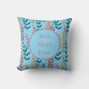Coussin Botanique couleur Feuille aquarelle Boho