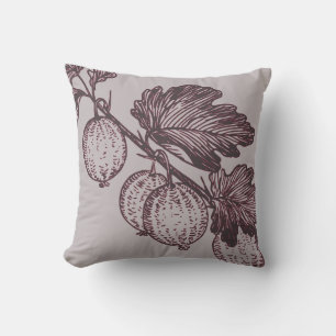 Coussin Botanique de Grey et de Bourgogne  Gooseberges