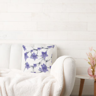 Coussin Botanique de vigne florale pourpre