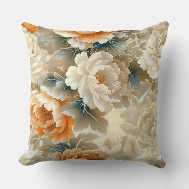 Coussin Botanique des Whispers de automne de velours (Recto)
