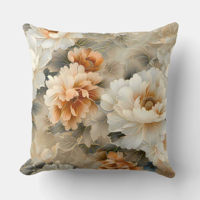 Coussin Botanique des Whispers de automne de velours (Recto)