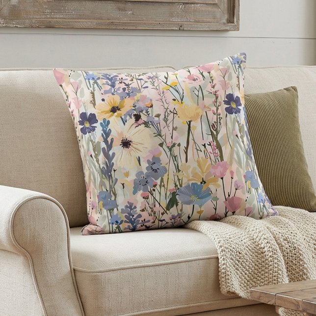 Coussin Botanique Fleur Sauvage (Créateur téléchargé)
