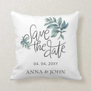 Coussin Botanique manuscrite Enregistrer la photo Date