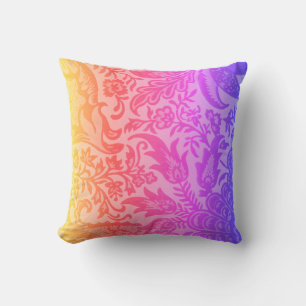 Coussin Botanique moderne arc-en-ciel