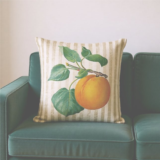 Coussin Botanique Pêche Vintage (Créateur téléchargé)
