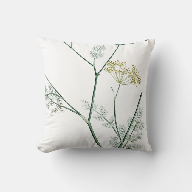 Coussin Botanique verte douce IV (Recto)